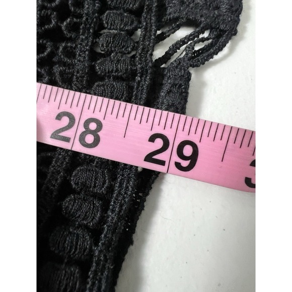 NWT CHICO'S Women's Cardigan Tassel Drape Front Sweater Size Medium or 1 Black - Picture 5 of 10